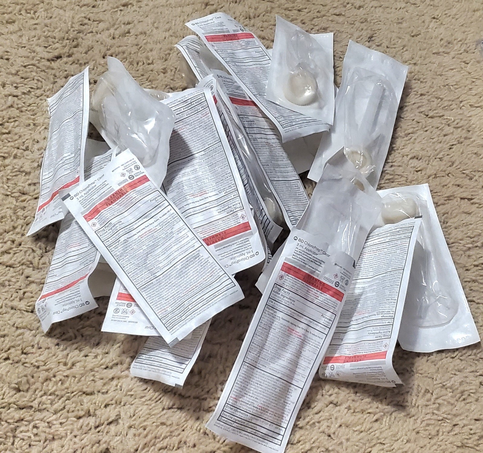 Lot of 26 BD ChloraPrep Clear – 3ml Applicator – Model 930400 – NEW
