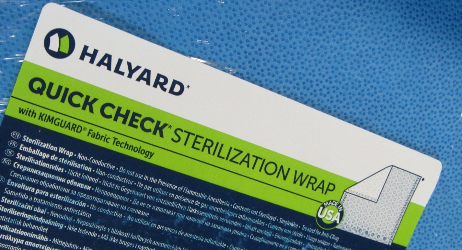 NEW 4-SHEETS H500 Fabric 24″x24″ Halyard Sterilization Wrap Dual Layer Kimguard