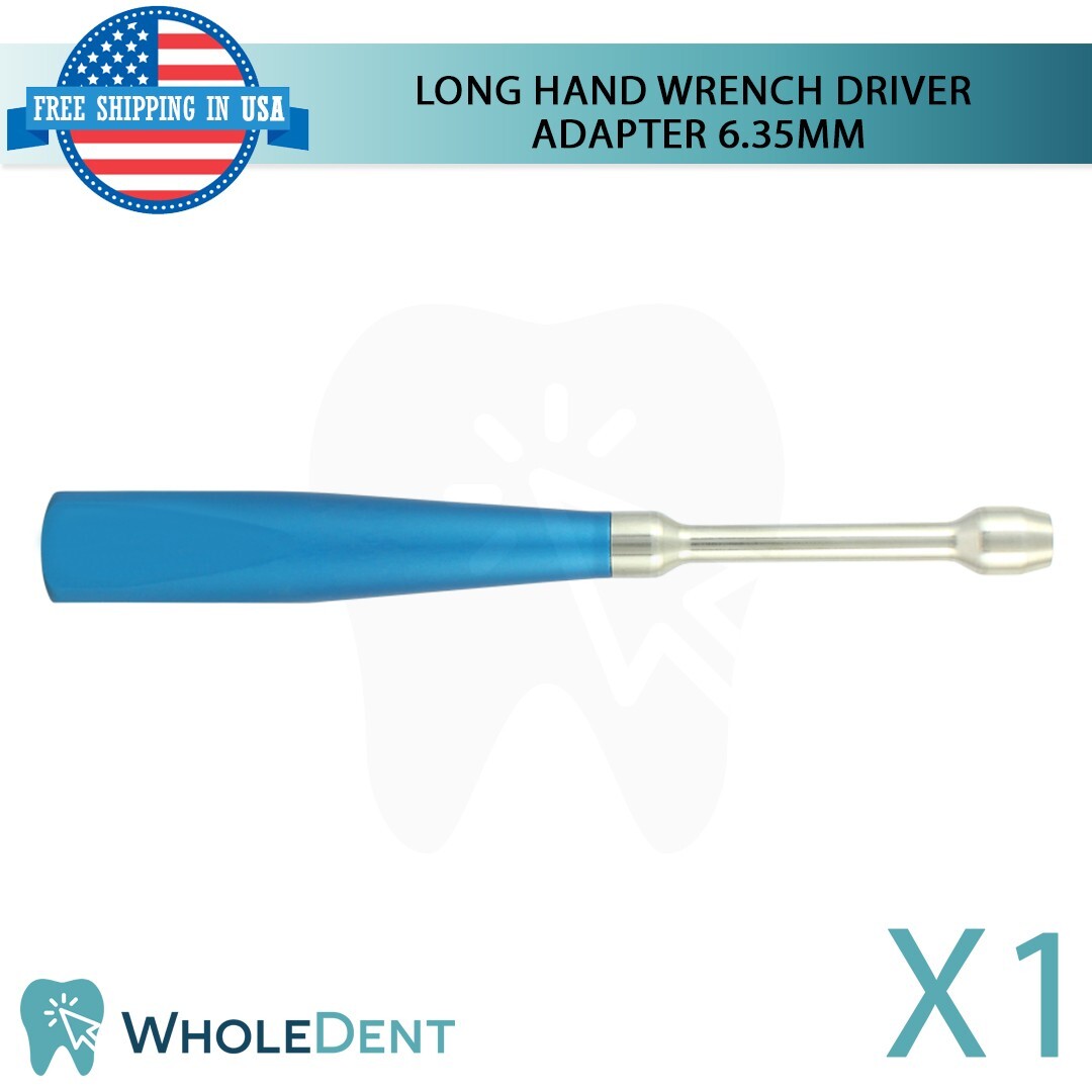 Sur gical Long Hand Wrench Ratchet Ø6.35mm Hex Adapter Dental Tool Instrument