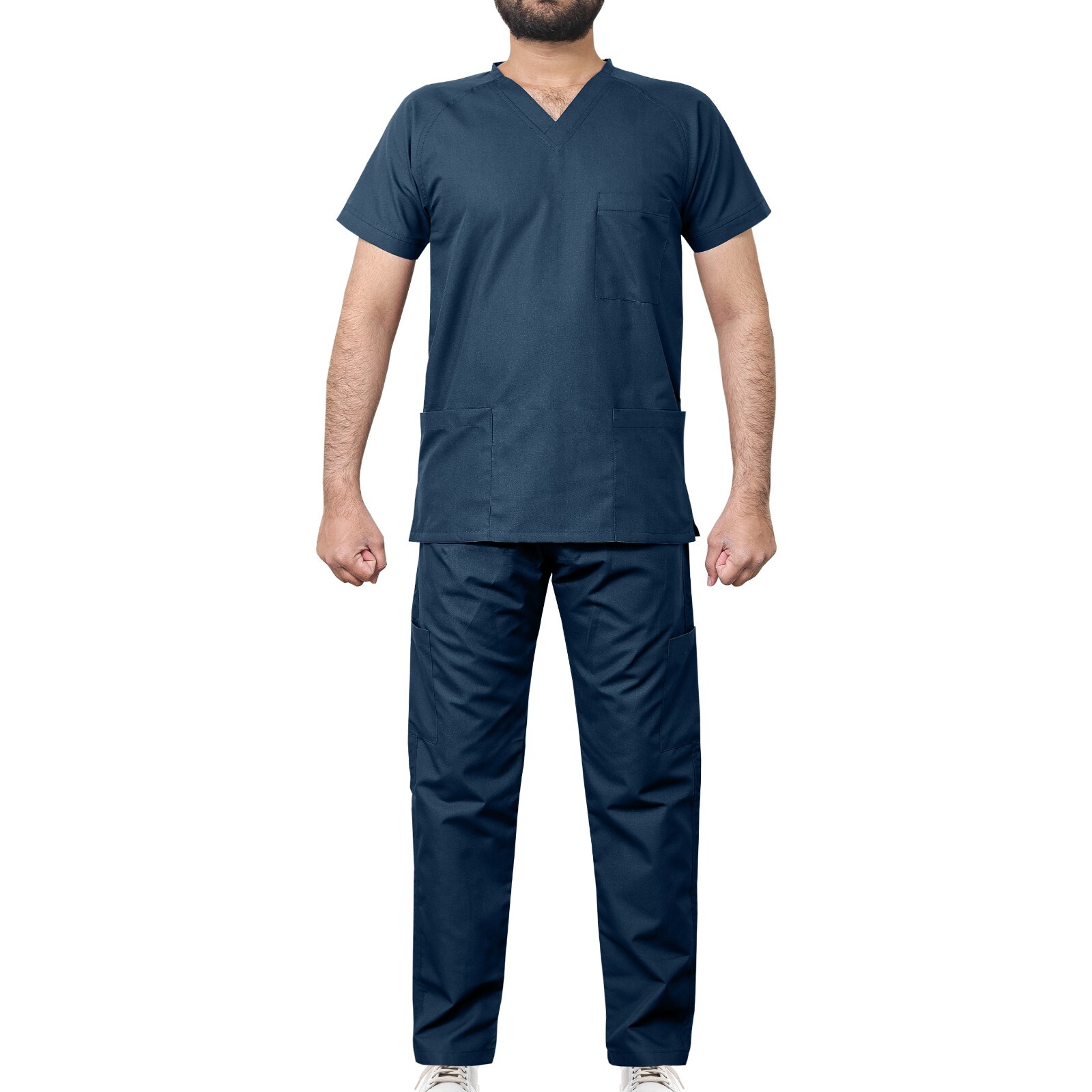 MediLap Mens Medical Scrub Uniform TUNIC TROUSER NHS Doctor Nurse Hospital Suit