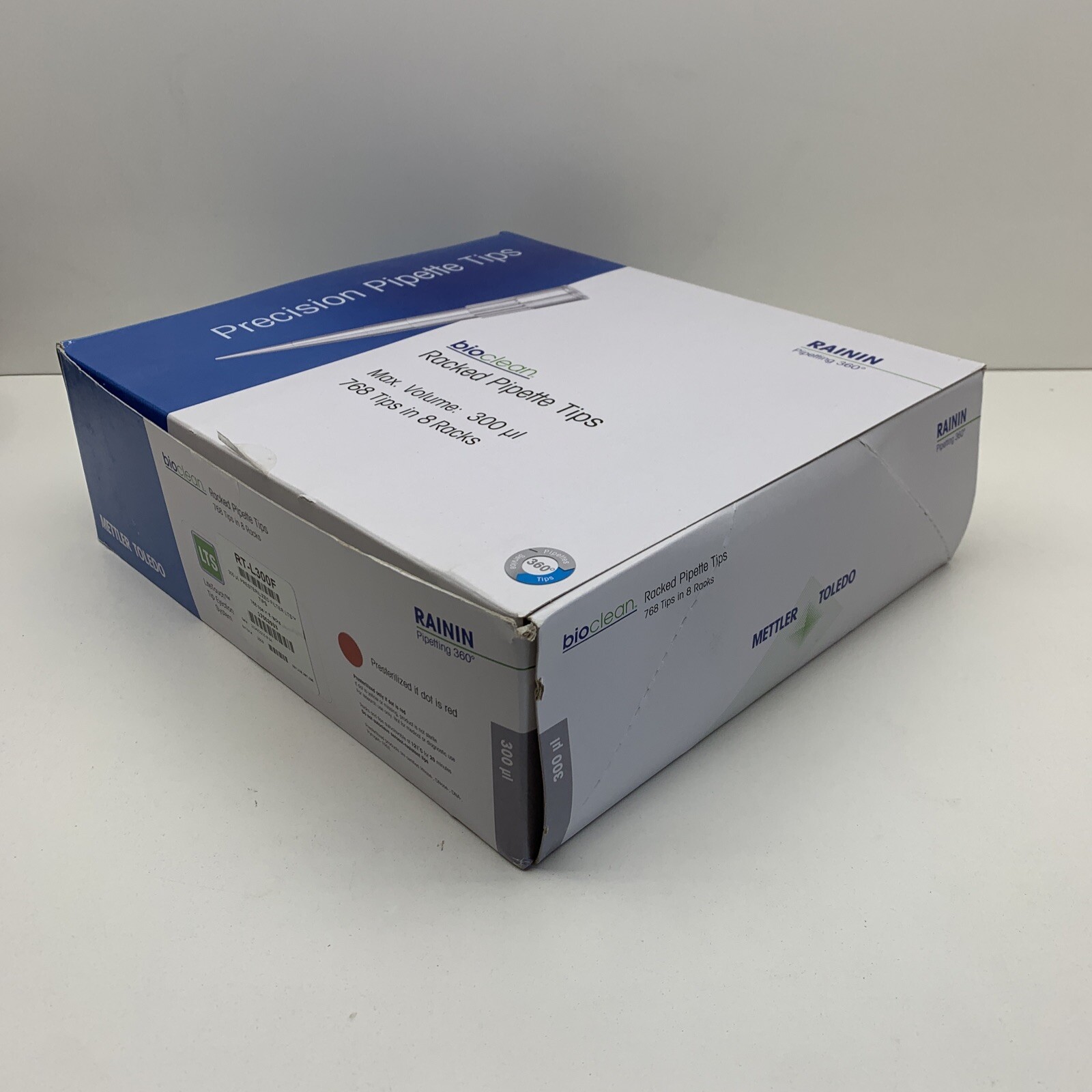 (768) Mettler Toledo RT-L300F Presterilized Filter Tips 300uL for LTS LiteTouch