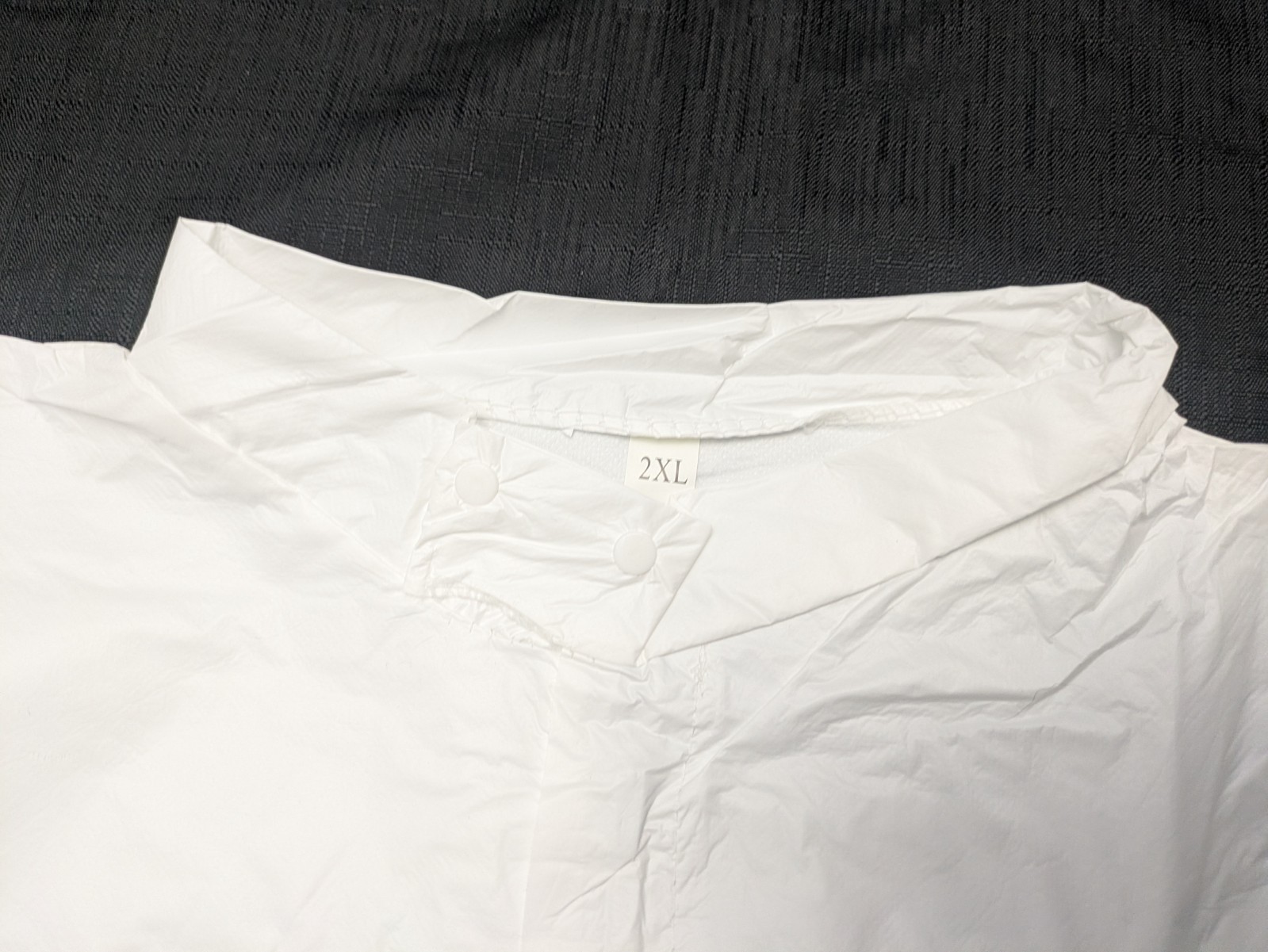 Disposable Protective Frock 2XL White Zip Front Long Sleeve Elastic Cuffs 29pc
