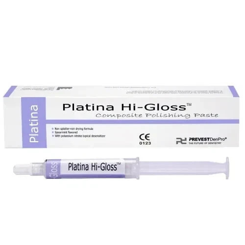 Dental PLATINA HI GLOSS Composite Polishing Paste for restorations & veneers 4gm
