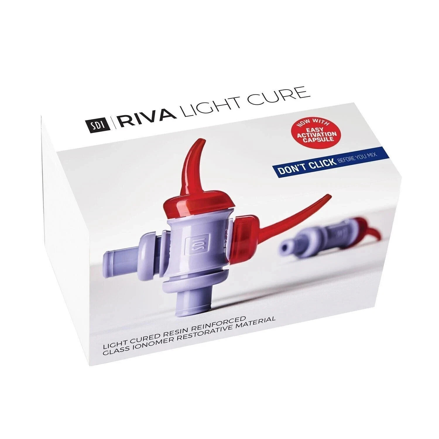 SDI Riva LC Light Cure Glass Ionomer 50 Capsules – A2 Color Free II Ship