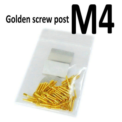 30 Pcs Dental Screw Post Endo Root Canal Conical Refills Golden/Titanium/Steel
