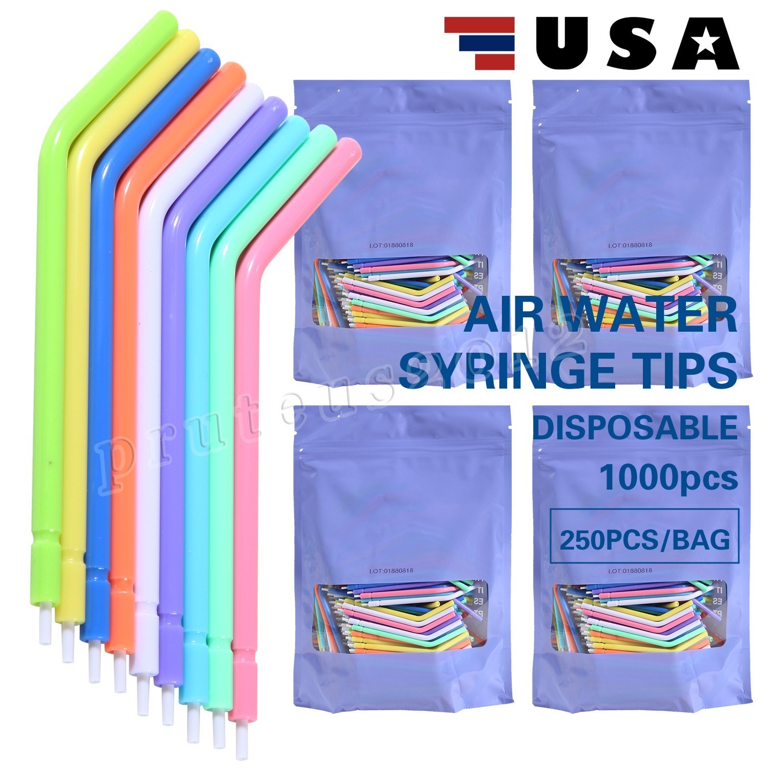 Disposable Air/Water Syringe Tips – Universal Fit, Dental (Choose Qty/Color)