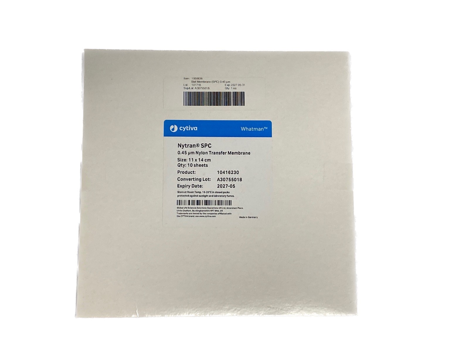 (10) WHATMAN Nytran SPC 0.45um Nylon Blotting Transfer Membrane Sheets 10416230