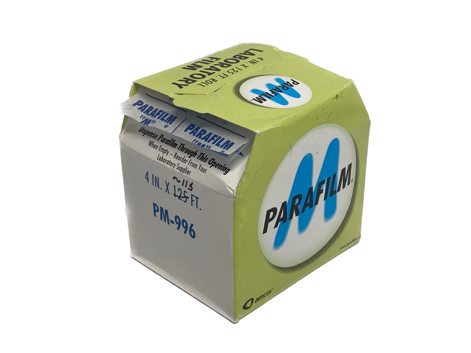 BEMIS Parafilm Flexible M Wrapping Self-Sealing Film 4” x 115’ Roll PM-996