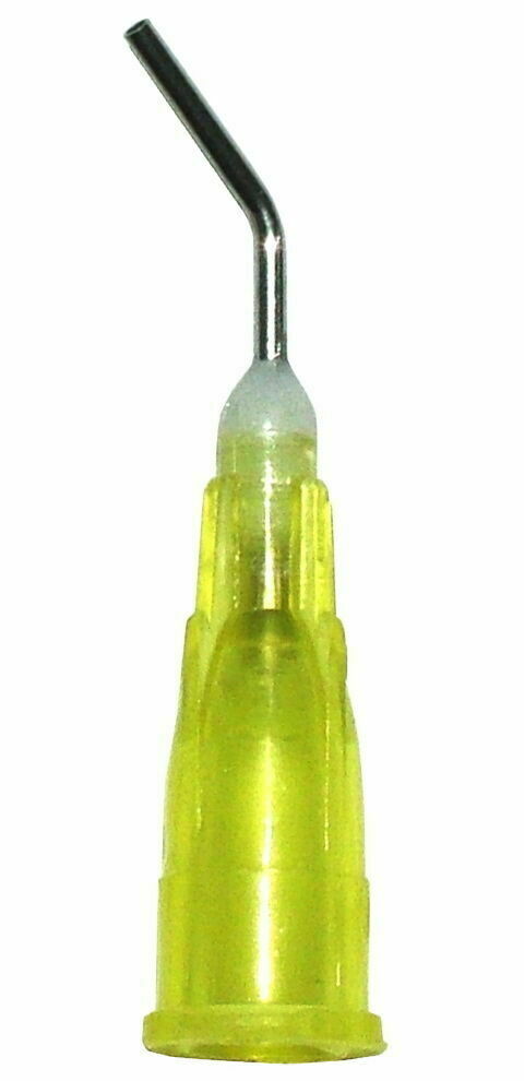 Pre Bent Dispensing Tip 20 Ga Flow 100 pcs – Yellow