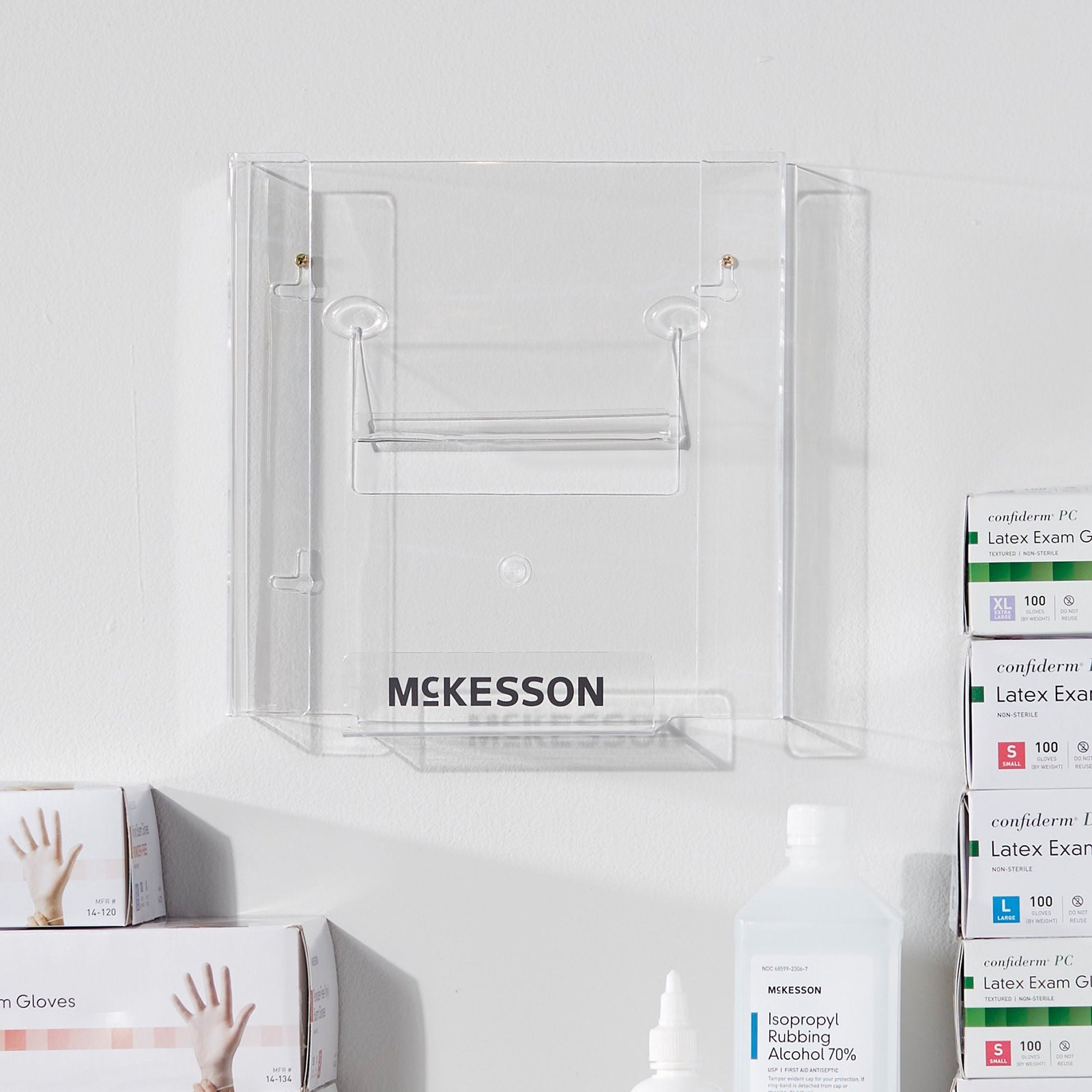 McKesson Glove Box Holder Clear Plastic 2-Box Capacity 16-6532 10 per Case