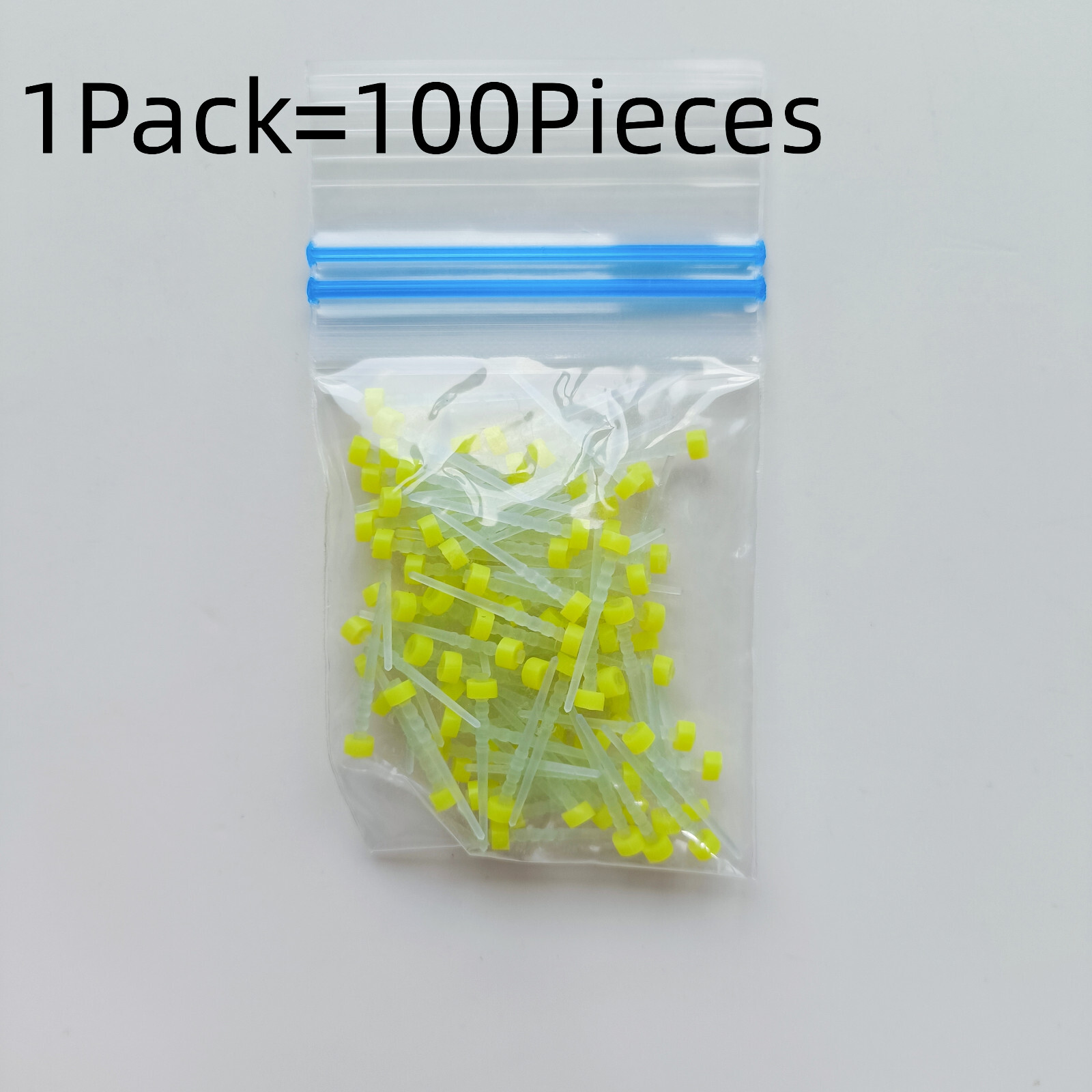 100 Pcs Dental Half Screw Glass Posts 3D Fiber Post Yellow Ring Code