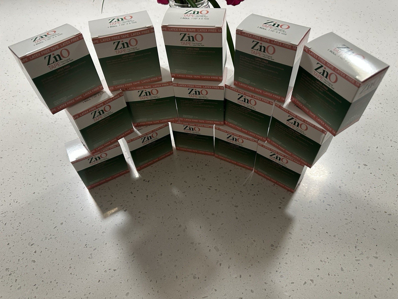ZinO Zinc Oxide Original Latex Free Medical Tape 1-1/2” x 5 Yards 15 Rolls
