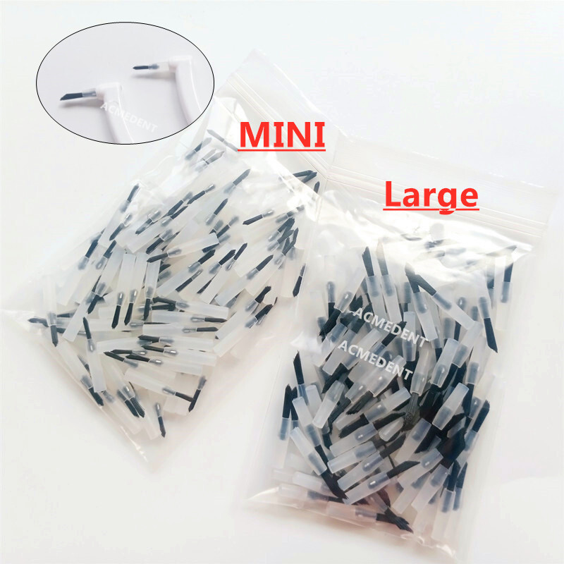 Dental Black Brush Tips Mini Brushes Head Micro Bond Etch Applicator Handle