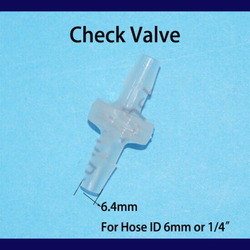 2/3/4/5/6mm Inline Plastic Check Valve 1/16 3/32 1/8 3/16 inch in Hose Barb