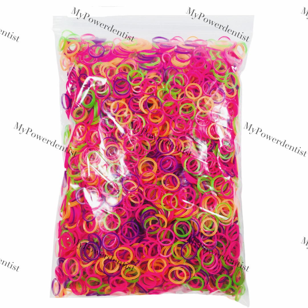 5000Pcs Dental Orthodontic Elastics Ligature Ties Bands Braces 2.5/3.5/4.5/6.5OZ