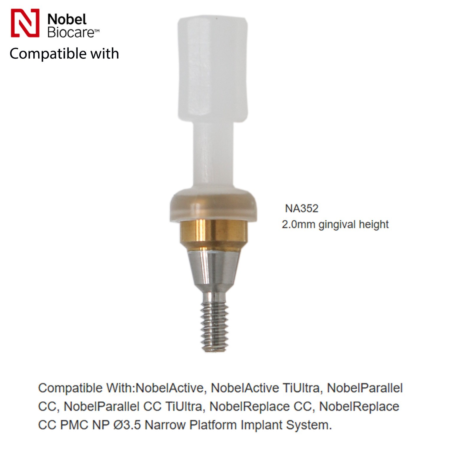 Implant Locat0r Abutment NP/RP, Fit For Nobel Biocare Active ,AH=1/2/3/4/5.0mm