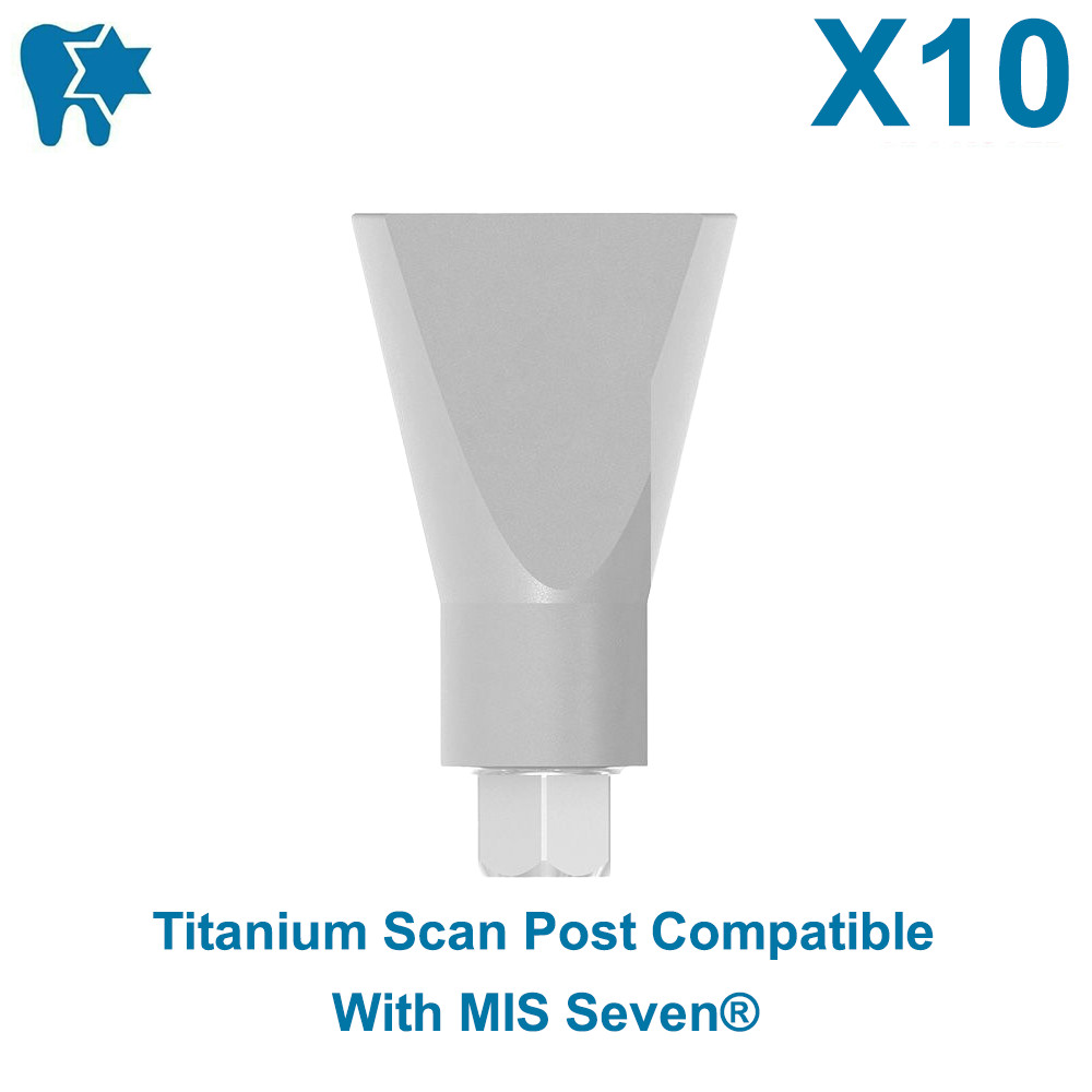 10x Titanium Scan Post CAD/CAM Compatible With MIS Seven® SP Connection 2.45mm