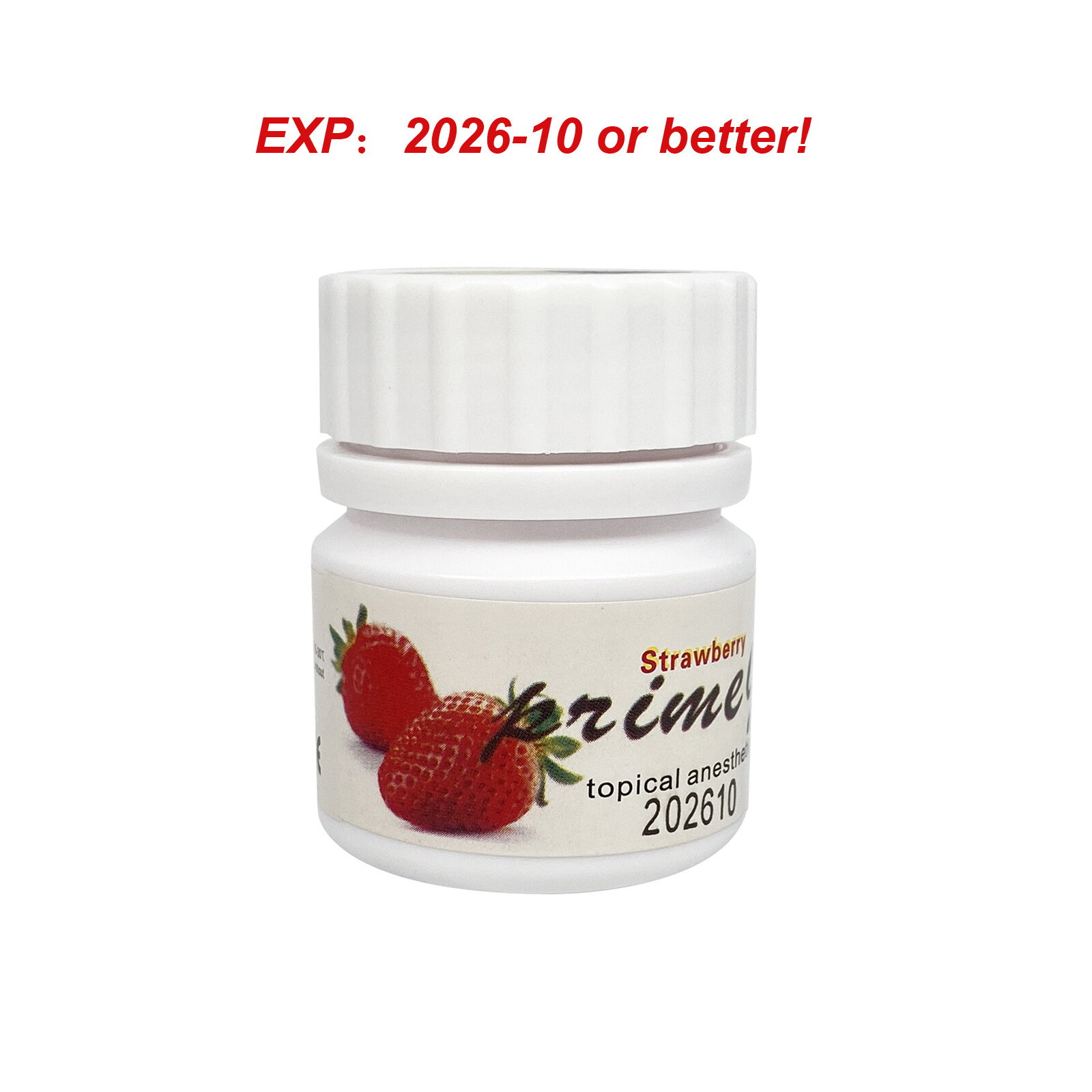 5X Dental Topical Anesthetic Gel 20% Benzocaine 1oz Jar, Exp 06/28, Strawberry
