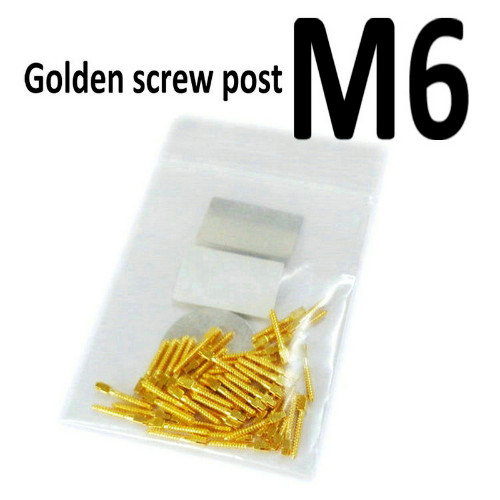 30 Pcs Dental Screw Post Endo Root Canal Conical Refills Golden/Titanium/Steel