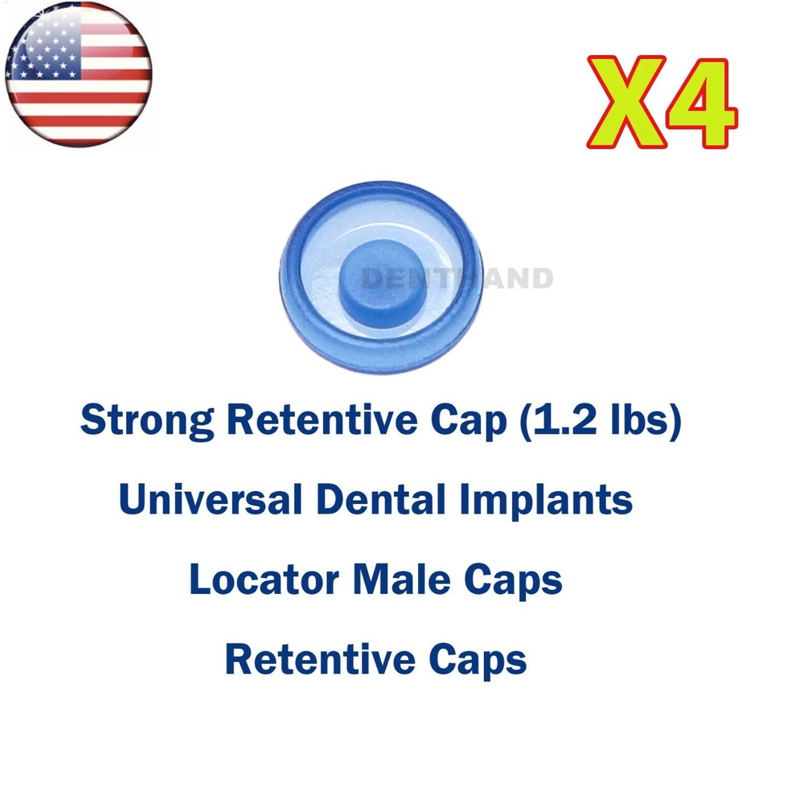 US Dental Universal Overdenture Implant Retention Caps Metal Housing Caps 2.4lbs