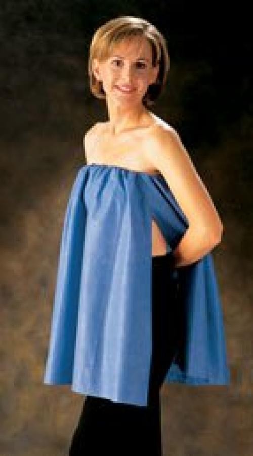 Graham FlexFit Exam CoverUp Blue Elastic Band Women One Size Adult Open Sides 25