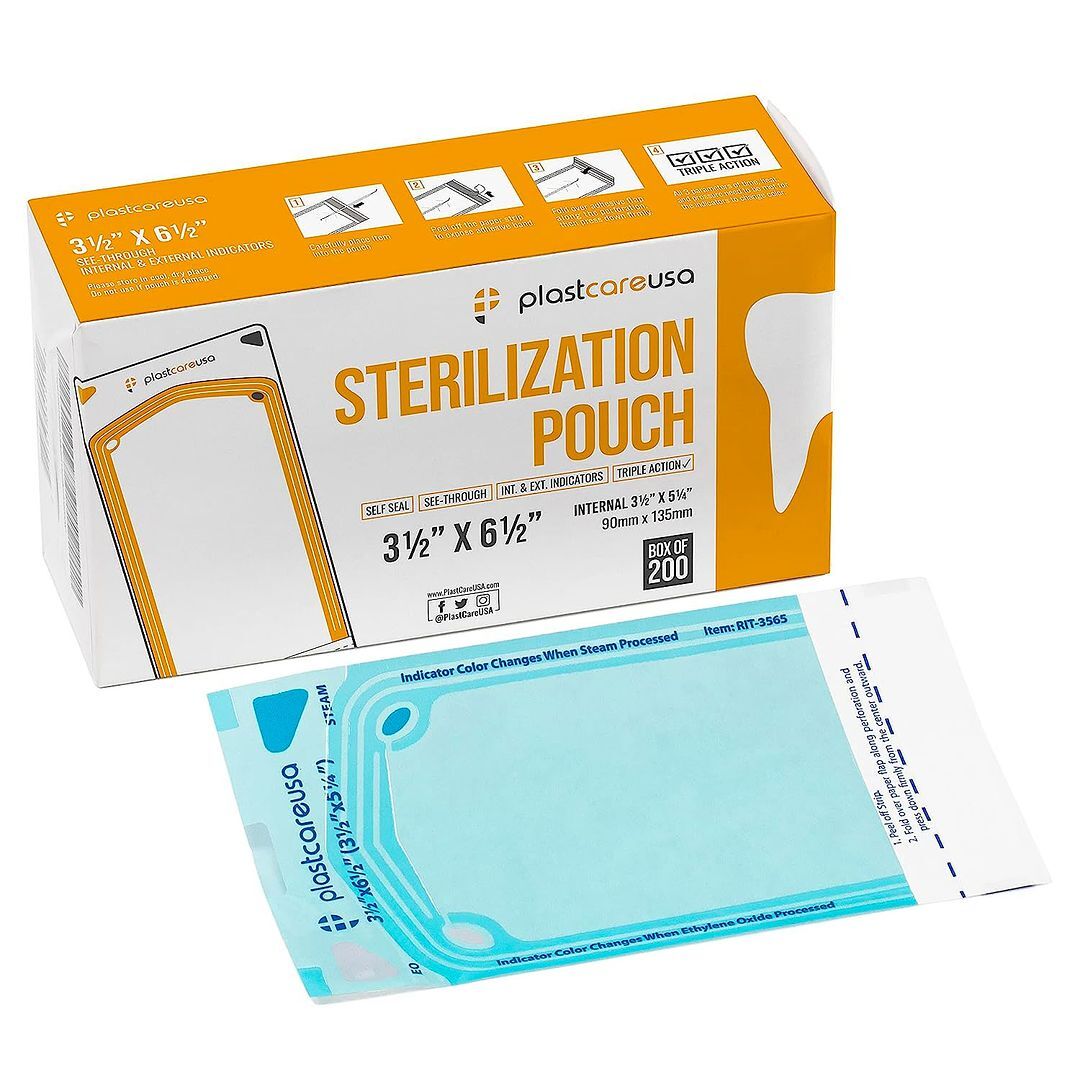 plastcareusa Self Seal Sterilization Pouch, 3.5″ x 6.5″, 200/Box