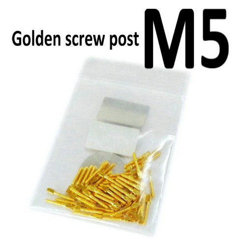 30 Pcs Dental Screw Post Endo Root Canal Conical Refills Golden/Titanium/Steel