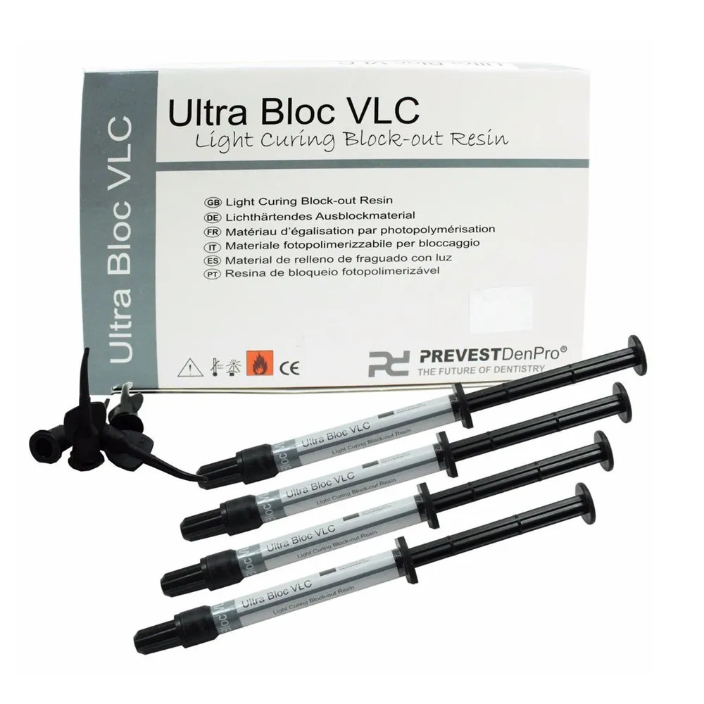 Prevest Ultra Bloc VLC Light Cure Resin Based Block-Out 4 x 1.2ml Free Ship
