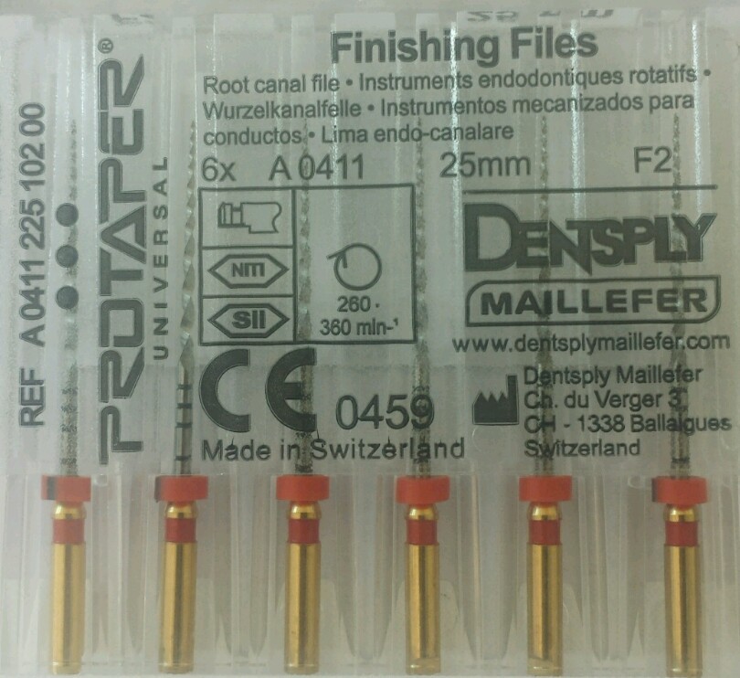 Dental Dentsply Rotary ProTaper Universal Engine NiTi Files 25 mm F2