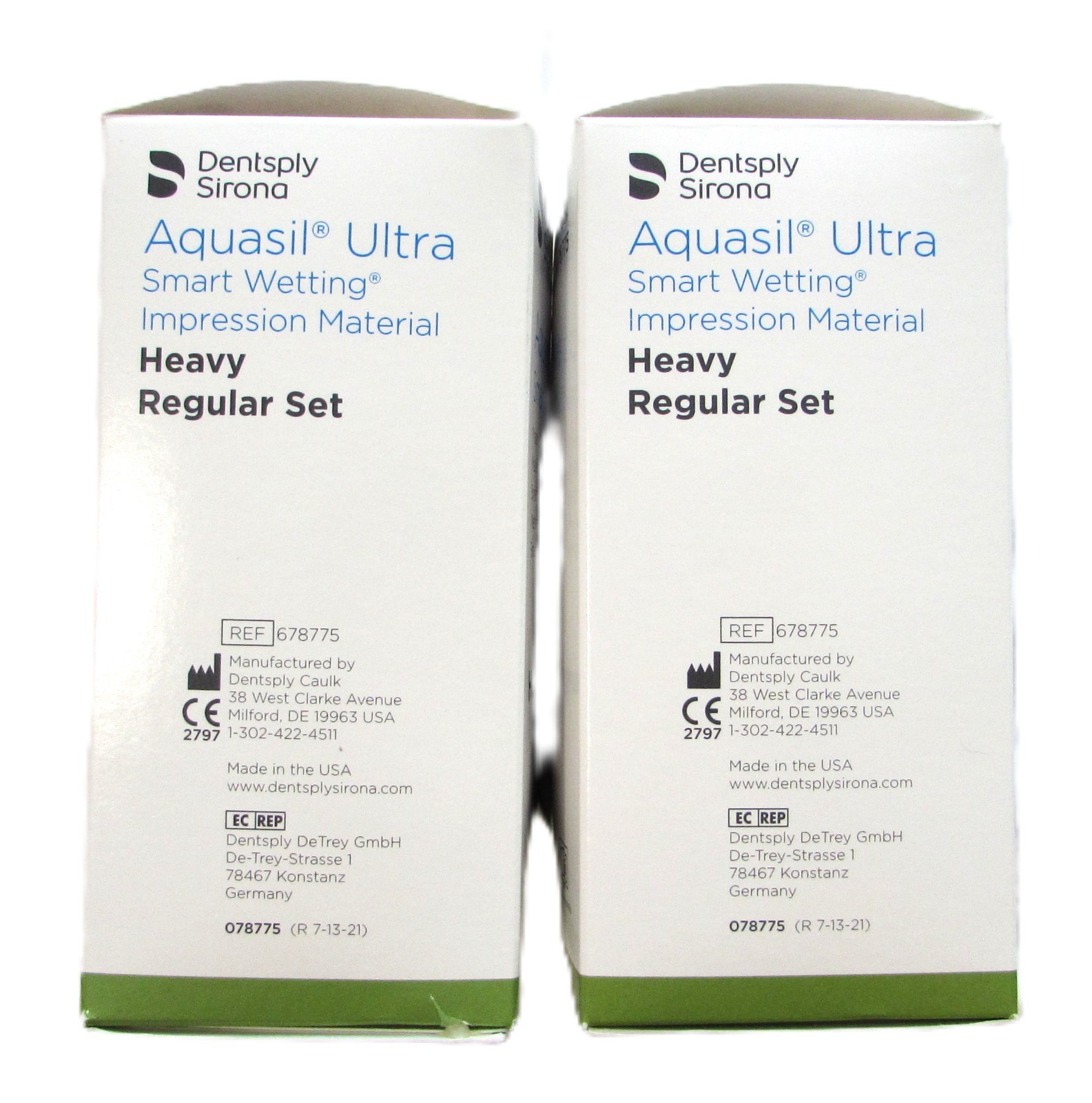 Set of 2 Dentsply Aquasil Ultra Impr Material 8 x 50ml HEAVY BODY Reg Set 678775