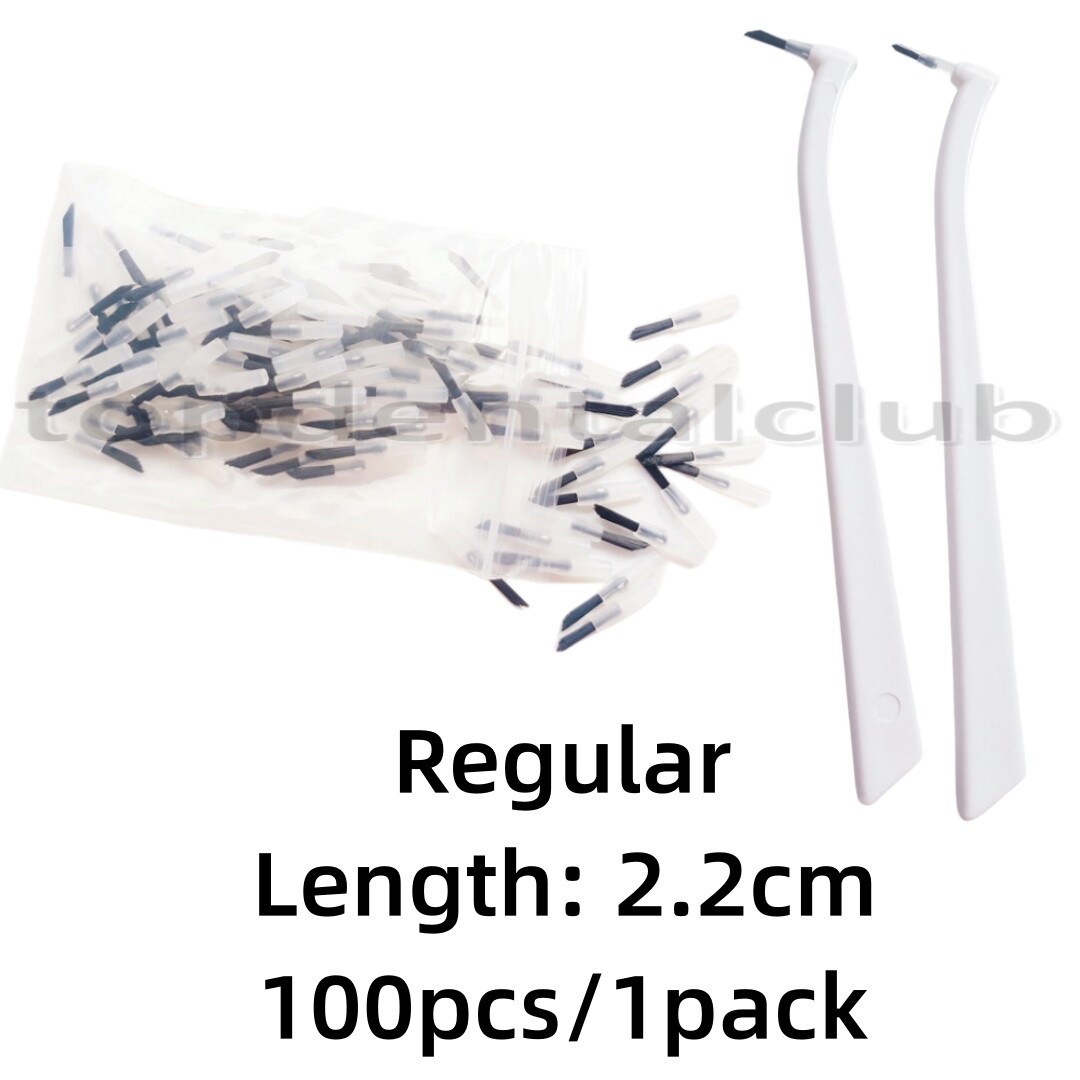 Regular Dental Black Brush Tips Brushes Head Micro Bond Etch Applicator Handle