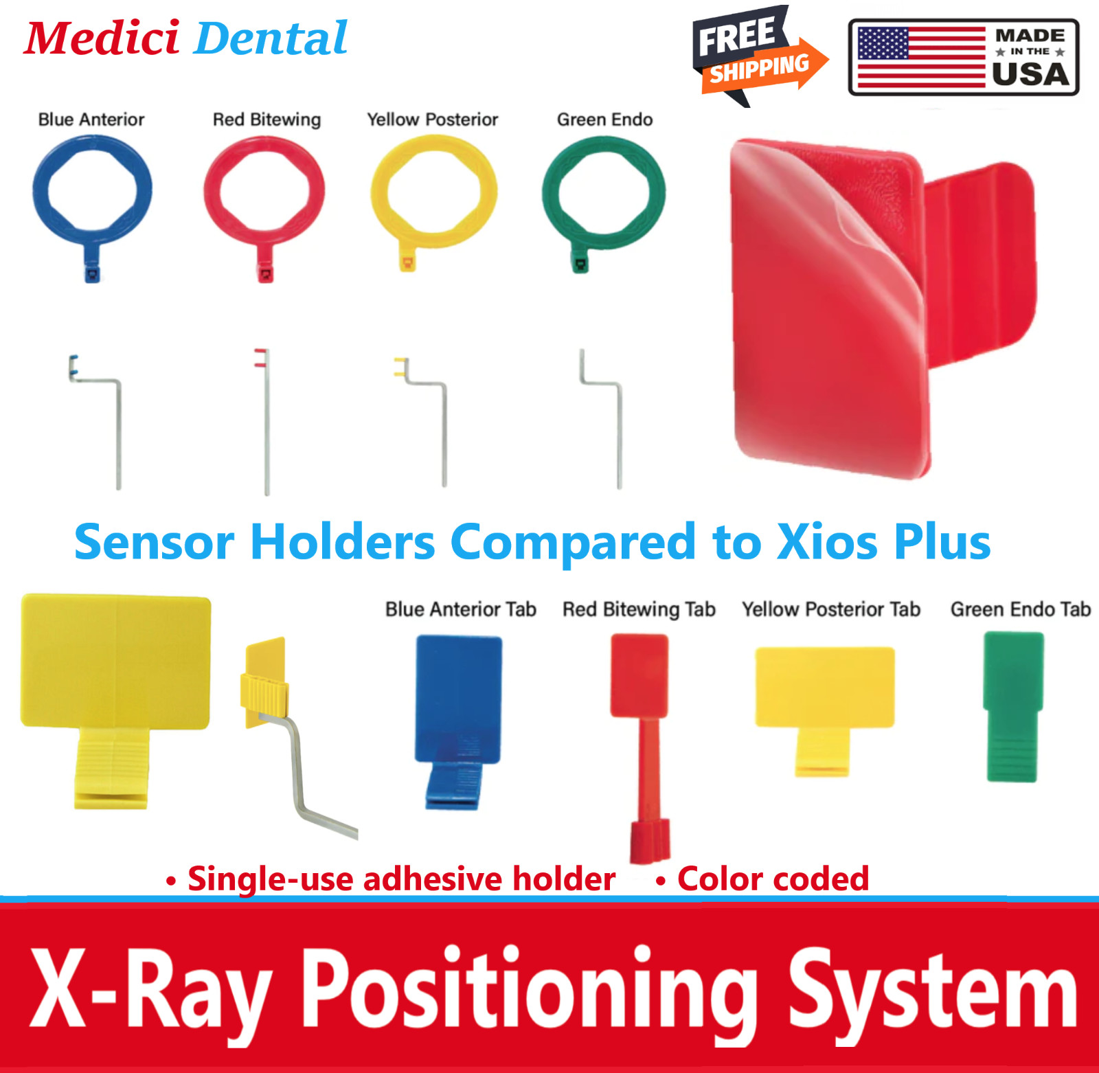 Dental X-Ray XCP Xios Sensor Biteblocks Posterior, Bitewing, Anterior Disposable