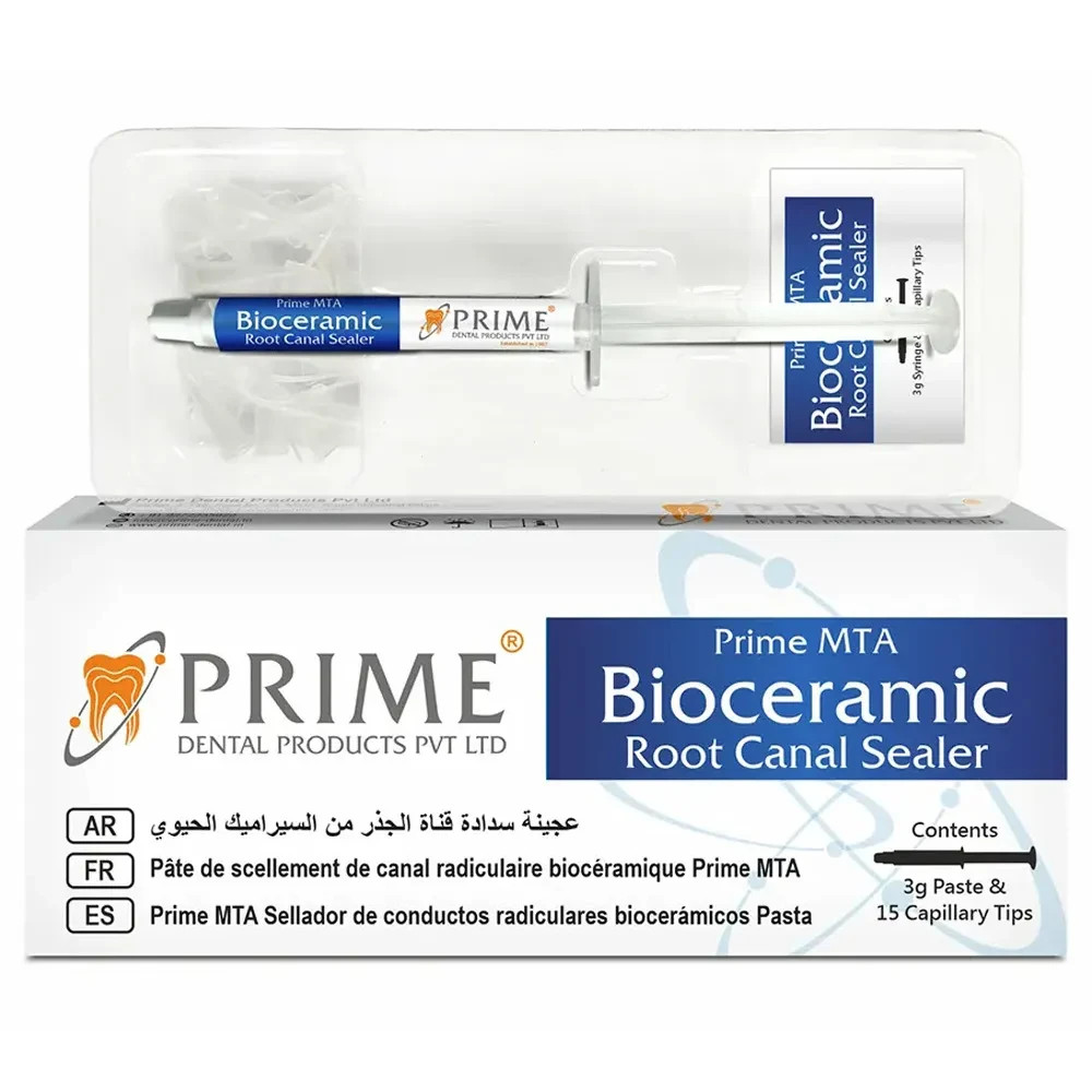 Prime Dental MTA Bioceramic Root Canal Sealer 3g Syringe 15 Tips