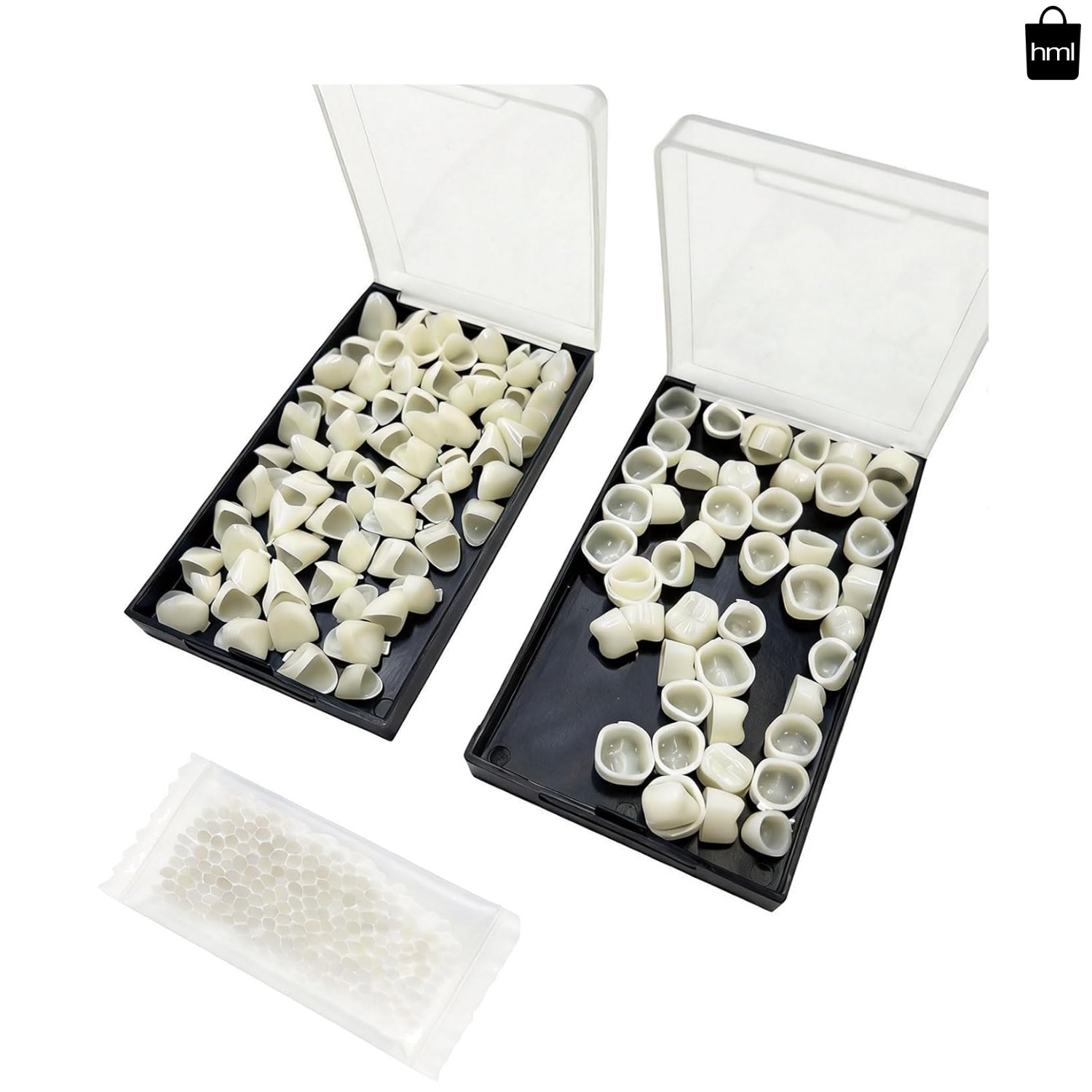 120 Pcs False Teeth Crown Repair Kit Dental Anterior and Posterior Veneers Fa…