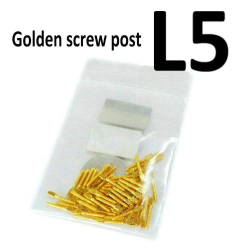 30 Pcs Dental Screw Post Endo Root Canal Conical Refills Golden/Titanium/Steel