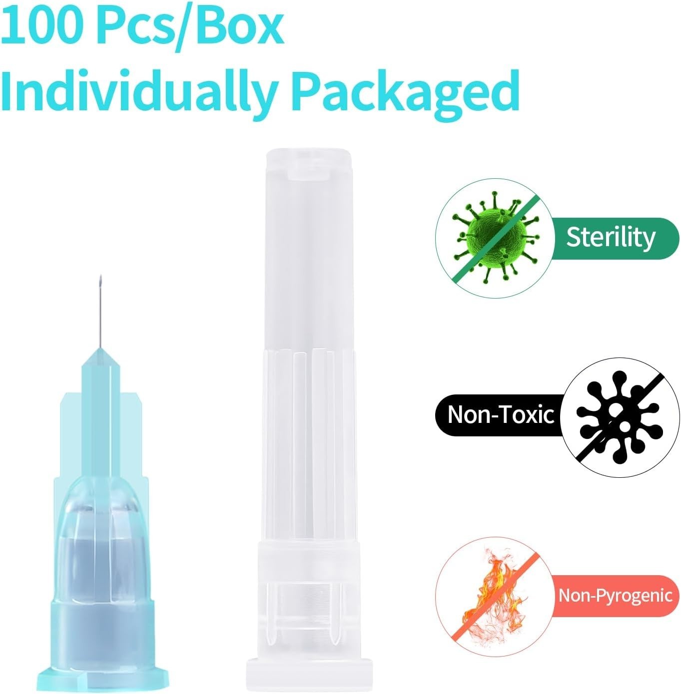 100pcs 32 Ga 4mm Syringe Set – Indispensable Lab Tools, Individually Sealed