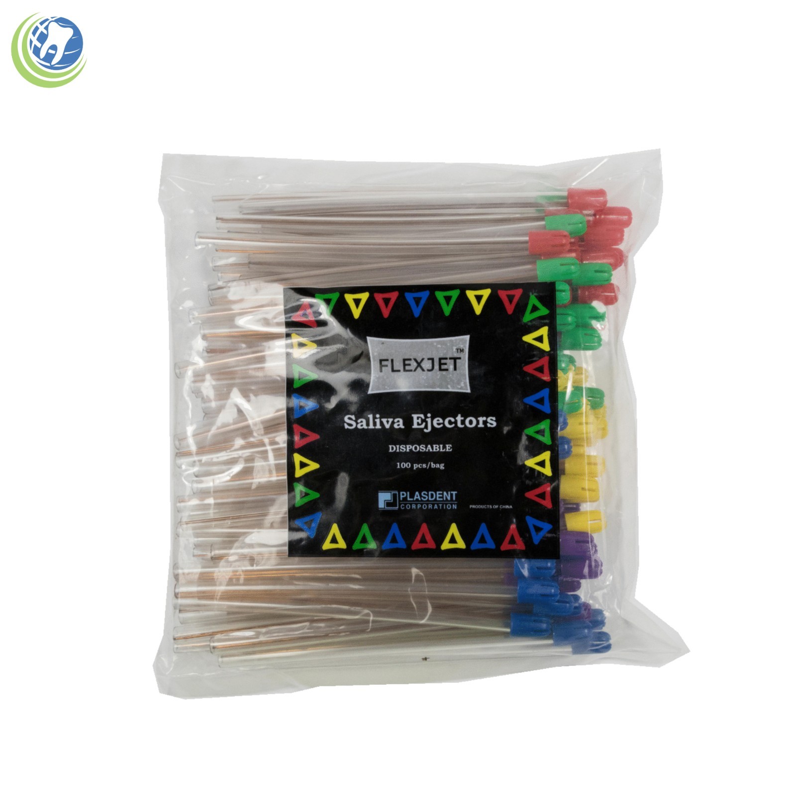 Dental Disposable Saliva Suction Ejectors Clear Assorted Tips Bendable 6″ 100pc