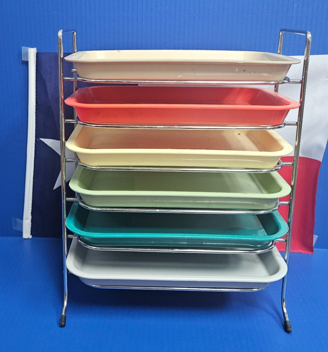 Dental Medical Chromed Steel Instrument Tray Rack for Size F” Mini Tray Rack