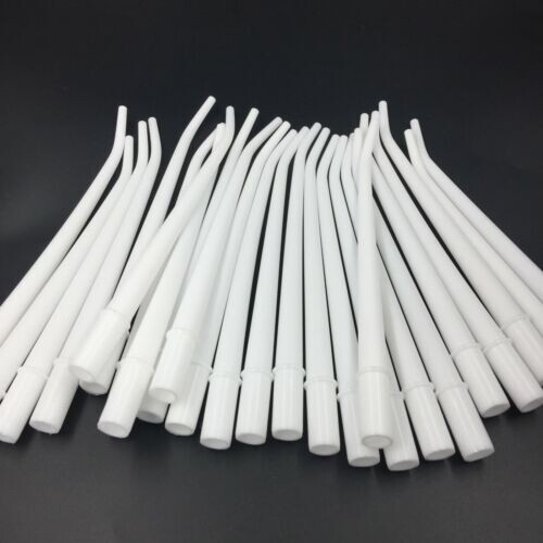 25Pcs (1 Bag) Surgical Aspirator Tips White Medium 1/8″ Dental Suction Saliva