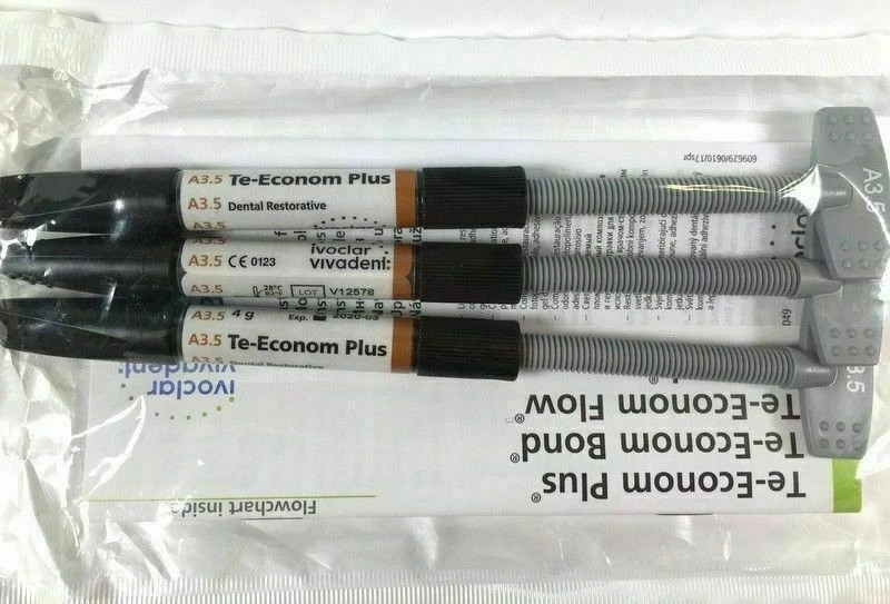 3 X Ivoclar Vivadent Dental Light Cure Composite TE-Econom Plus Resin All Shades