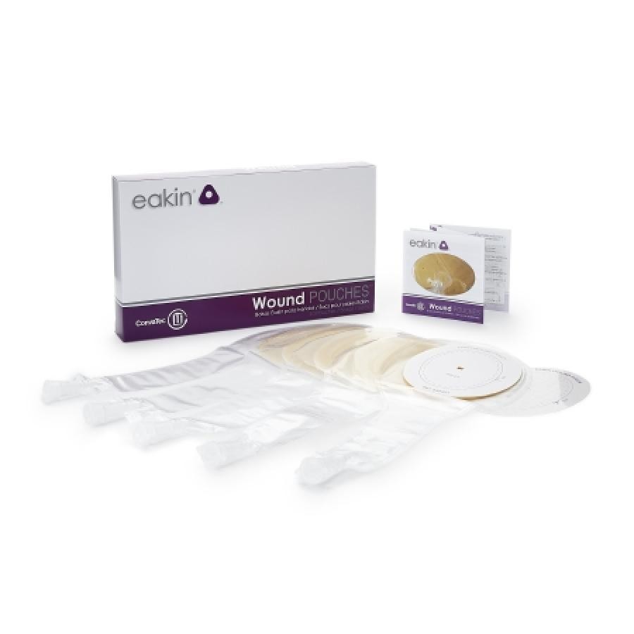 ConvaTec Eakin Fistula & Wound Pouch 3×4-3/10 In Cutting Area Transparent 10 Ct