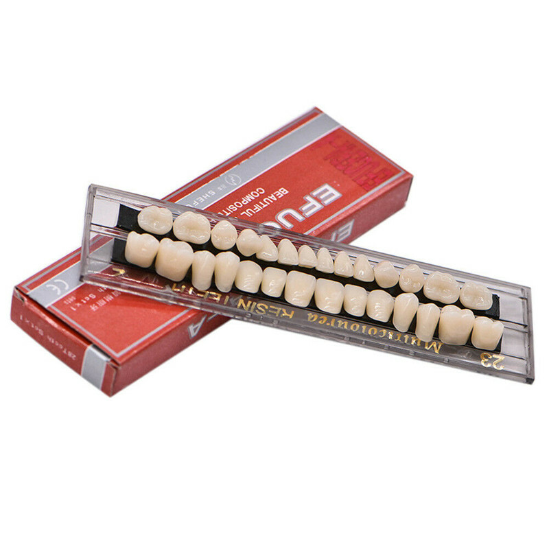 140PCS Denture 23# Shade A2 Acrylic Resin Full Set Teeth Upper Lower Dental NEW
