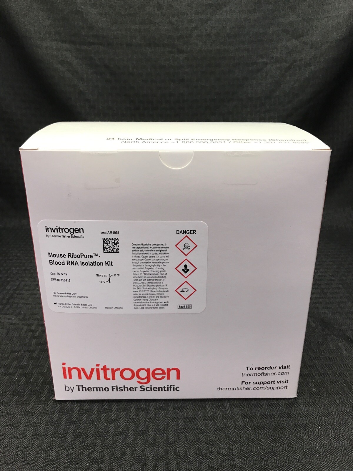 THERMO INVITROGEN Mouse RiboPure Blood RNA Isolation Kit 25 Preps AM1951