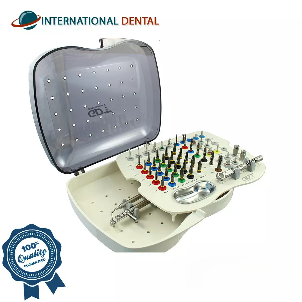 Dental Carbon DLC Conical Integral Stopper Drills Surg Kit Stainless Steel