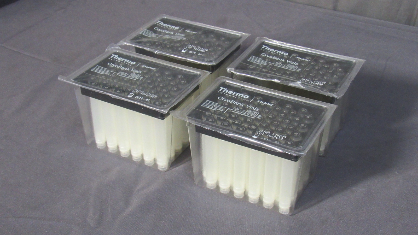 192 PCS; New Thermo/Nunc 374220 5mL 2D Coded Cryotube Vials