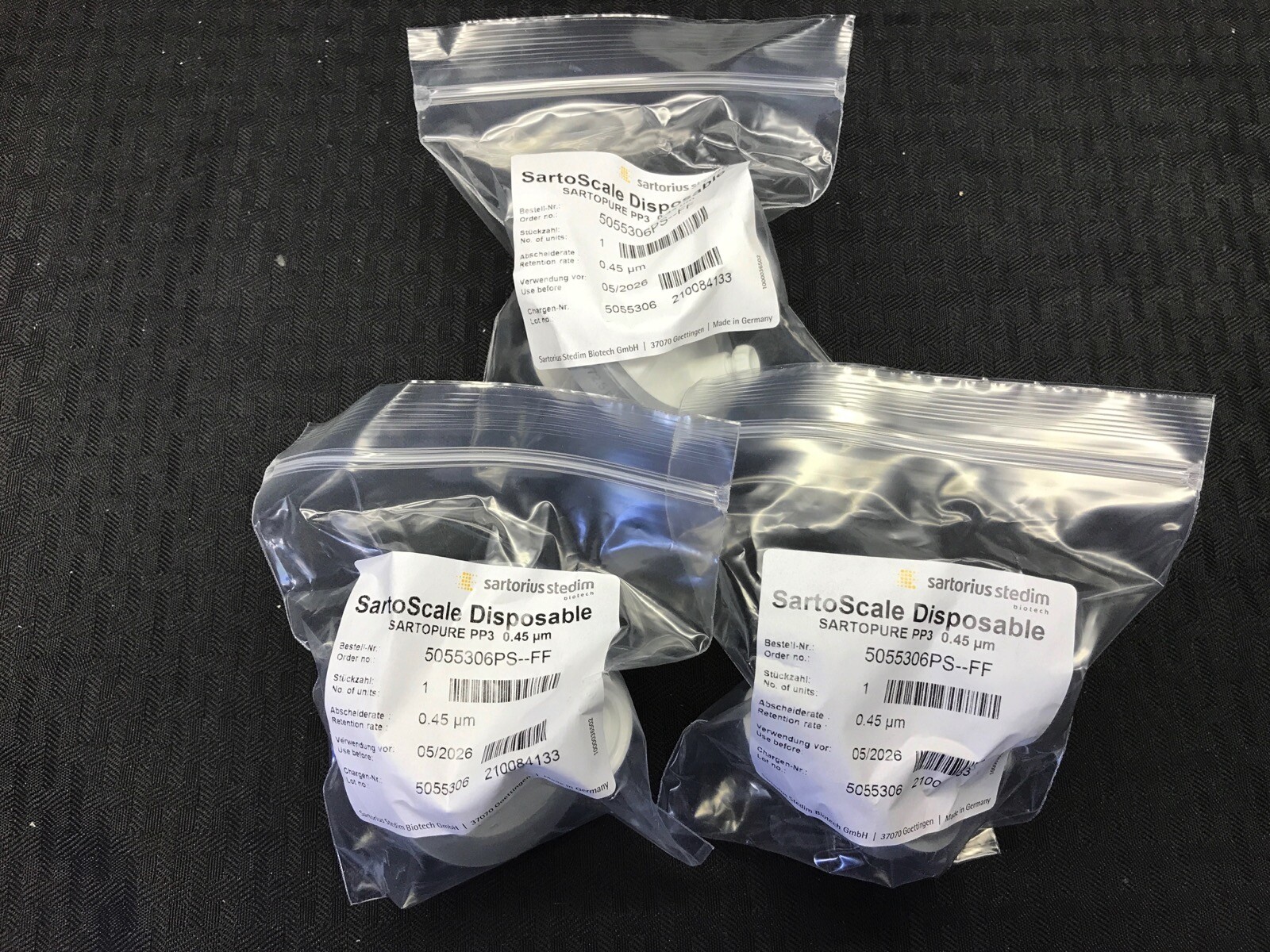 3/Pk SARTORIUS SartoScale Disposable Sartopure PP3 PreFilter 0.45um 5055306PSFF