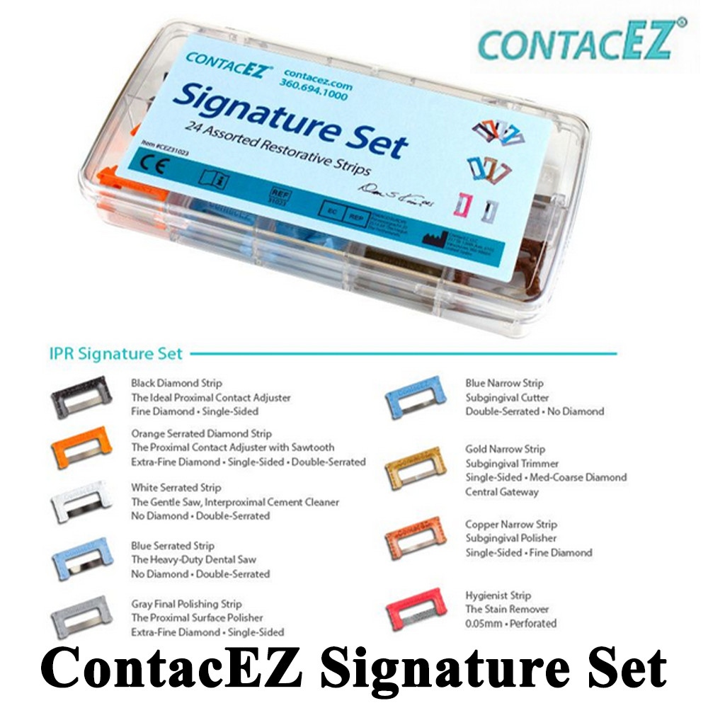 24pcs Dental ContacEZ Signature Set Assorted Restorative Strips Crowns