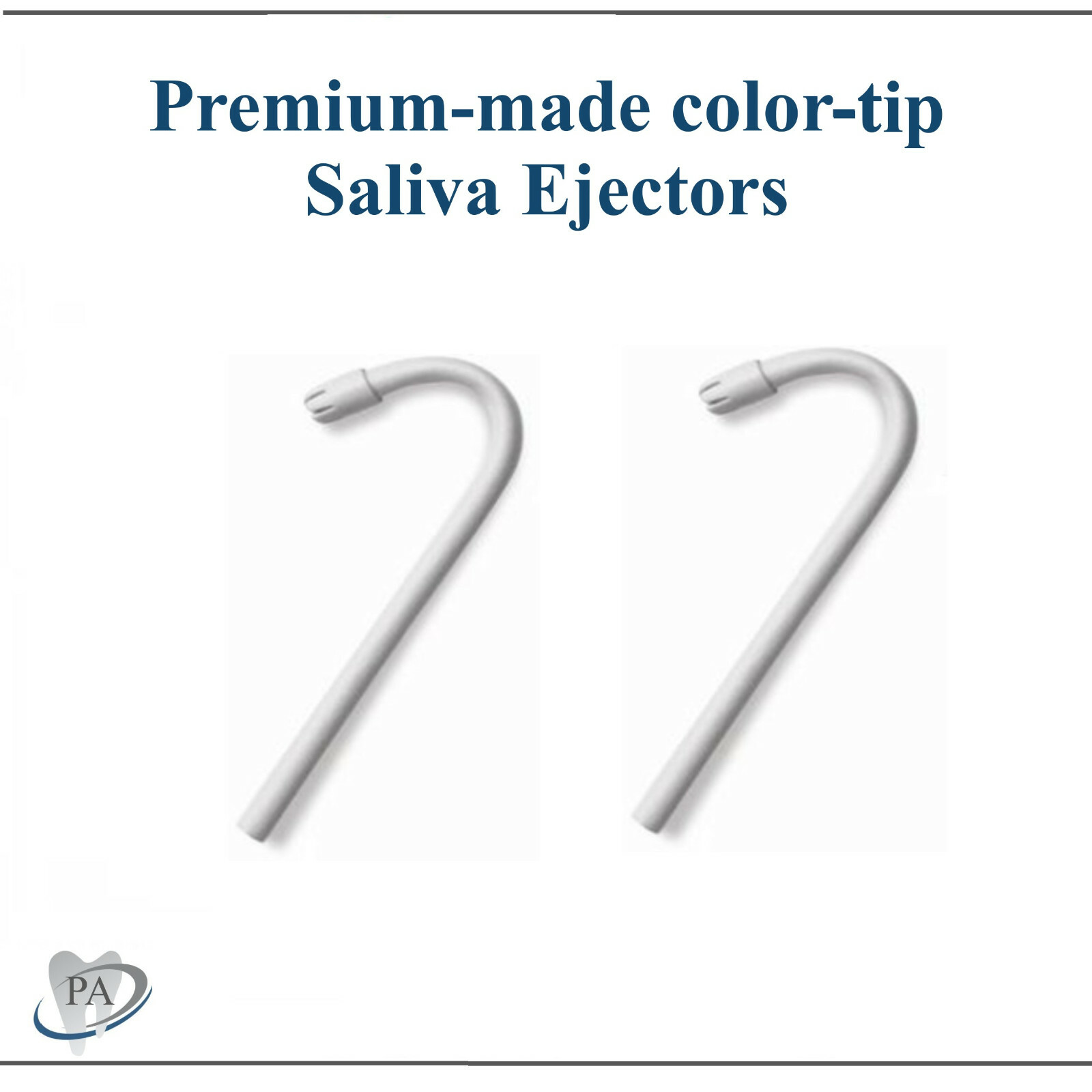 100 (1 Bag) White Body Dental Saliva Ejectors Ejector Disposable Suction Tips