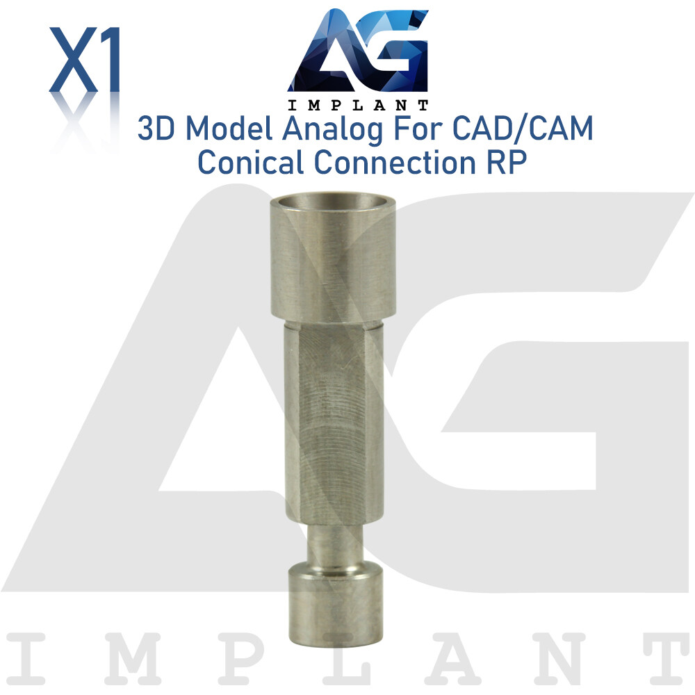 3D Model Analog For CAD/CAM Stainless Steel Lab Conical Connection RP