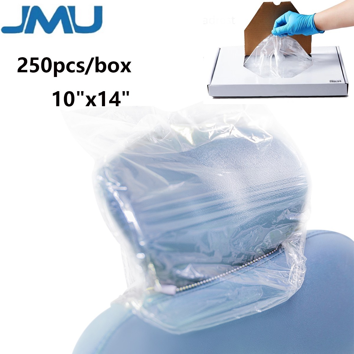 250pcs/box Dental Plastic Headrest Cover 10″x14″ Disposable Chair Head Sleeves